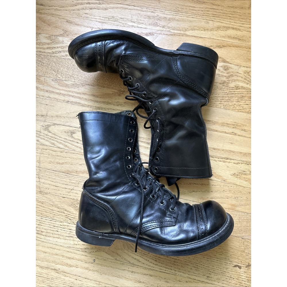 HH Brand Double H 975 Military Combat Leather Jump Boots 10 In USA Mens Sz 8 E